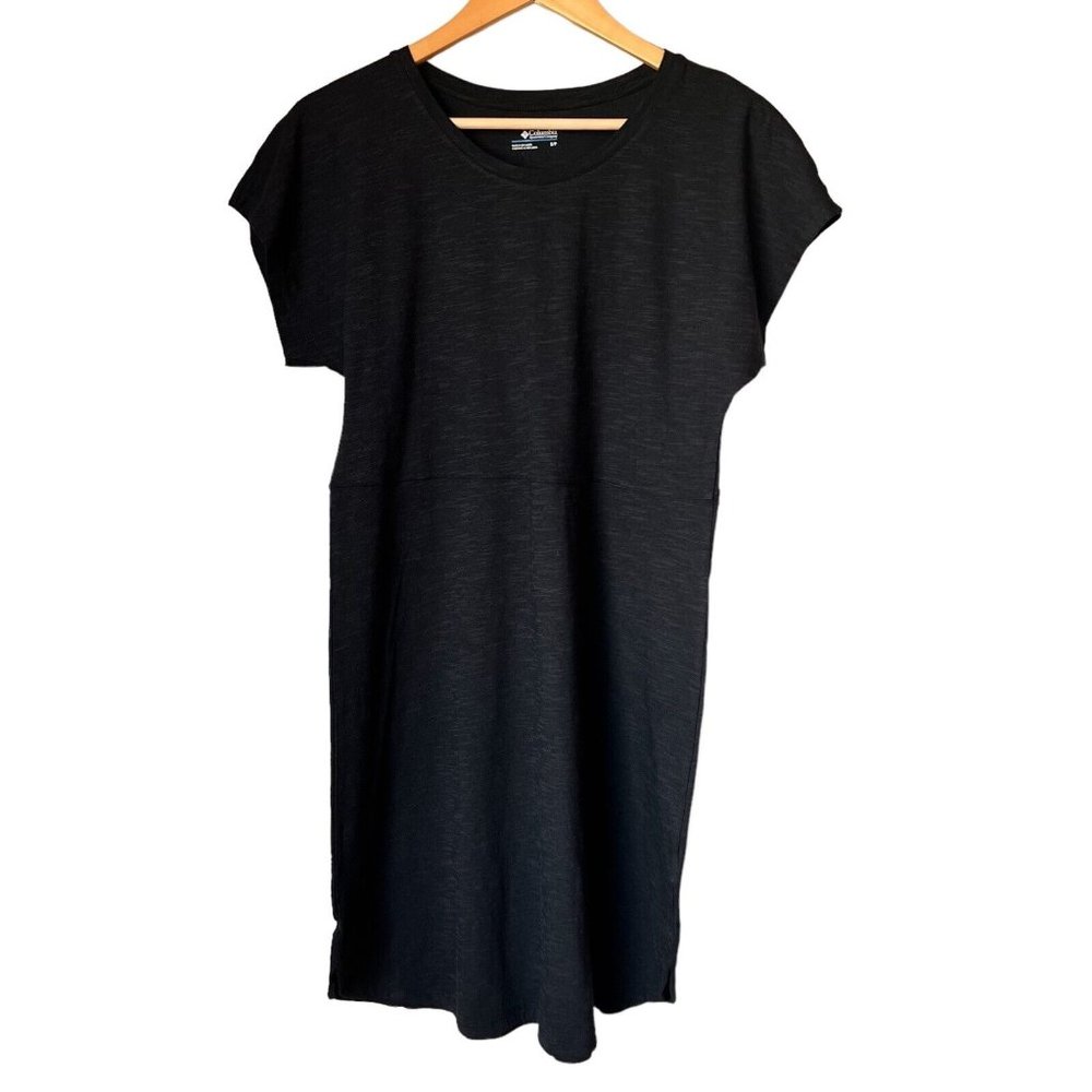 Columbia Park Cotton T-Shirt Dress Gray Size Small